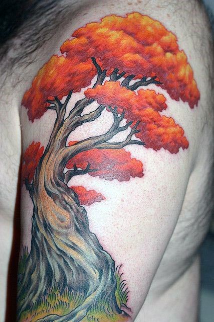 tatouage bonsai 111