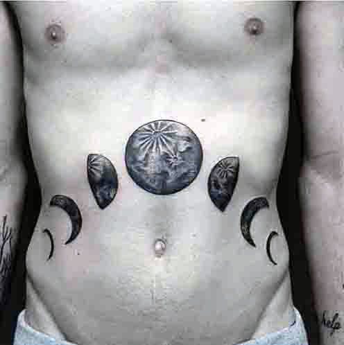 tatouage phases lune 95