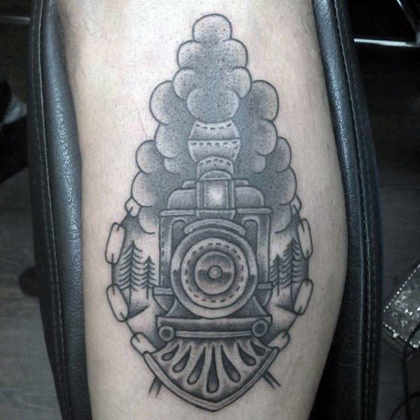 tatouage train 100