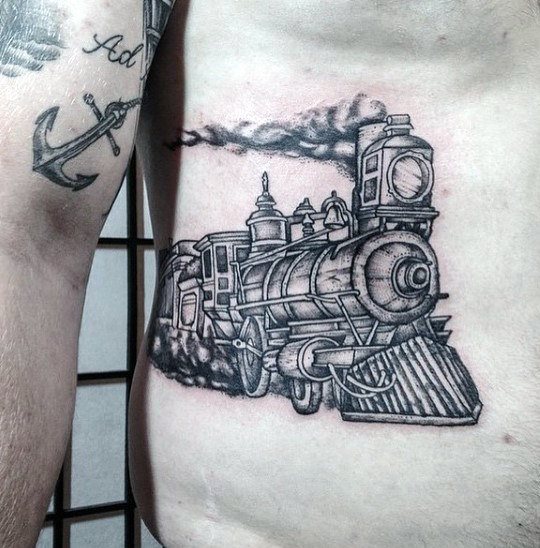 tatouage train 124