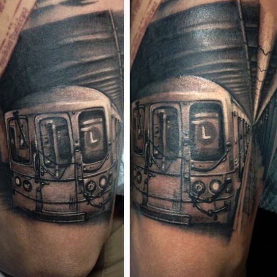 tatouage train 130