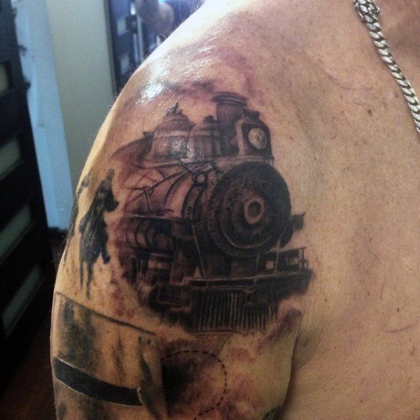 tatouage train 160