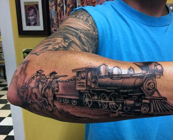 tatouage train 52