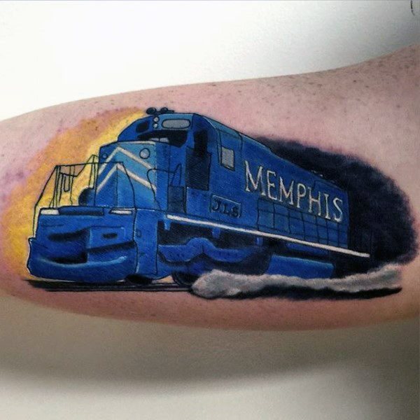tatouage train 55