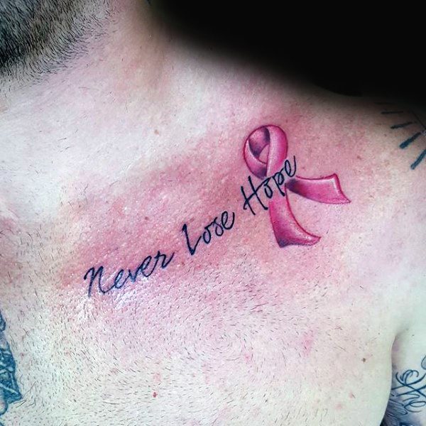tatouage ruban noeud cancer 78