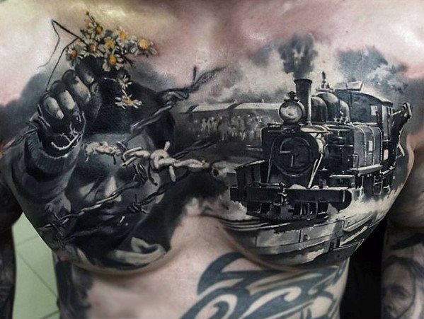 tatouage poitrine 612