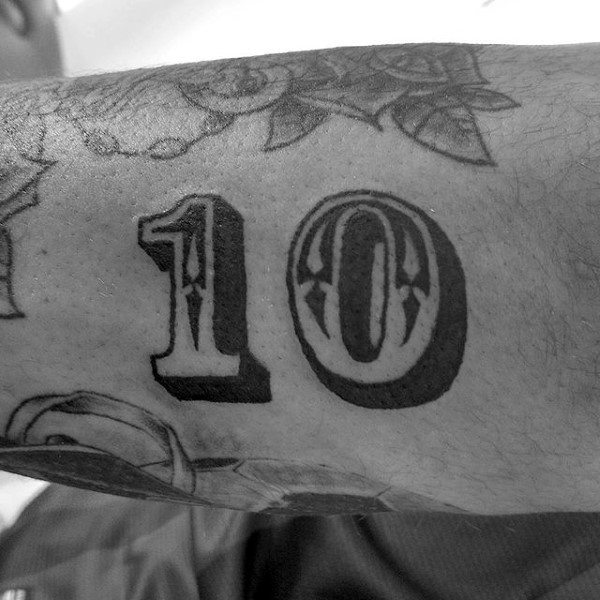 tatouage chiffre 90