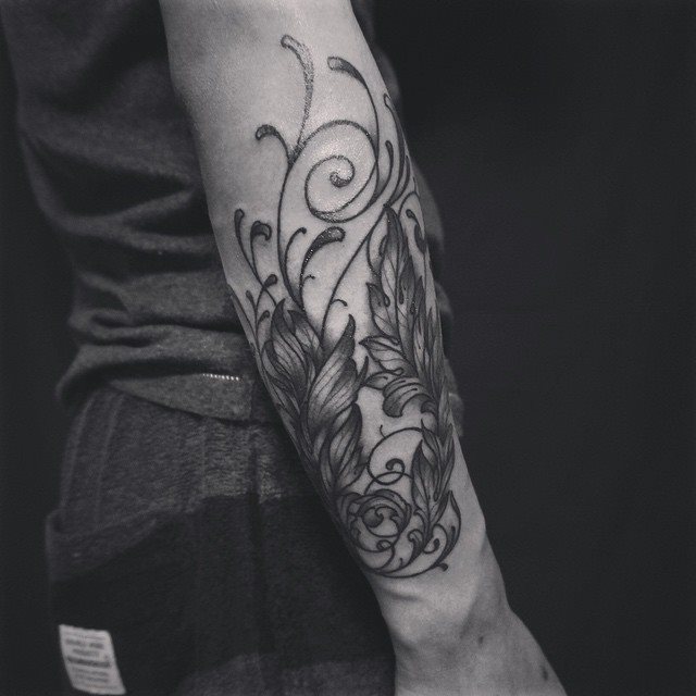 tatouage fleur grimpante 202