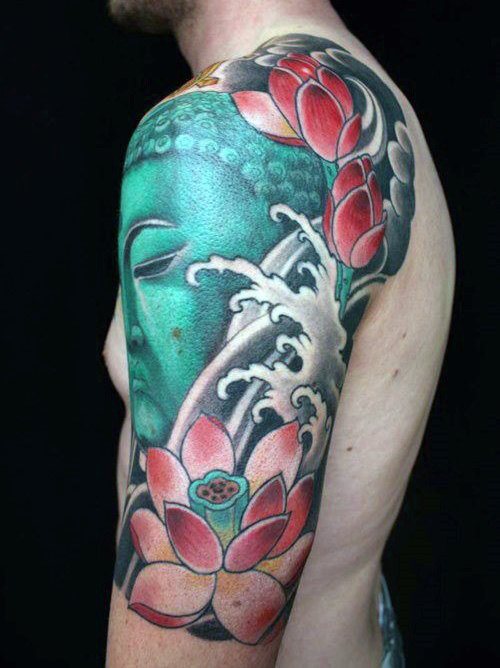 tatouage fleur de lotus 121