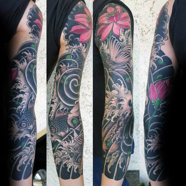 tatouage fleur de lotus 133