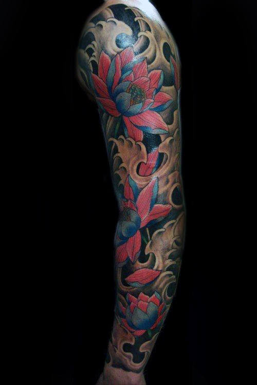 tatouage fleur de lotus 145