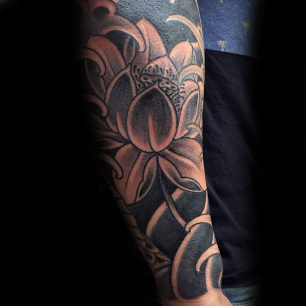 tatouage fleur de lotus 16