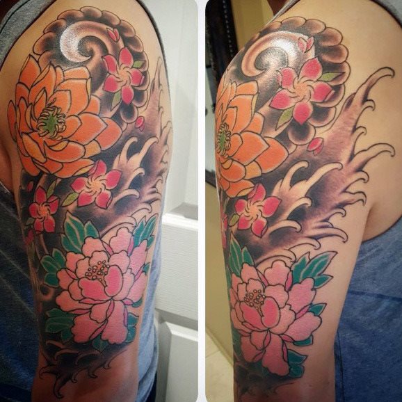 tatouage fleur de lotus 196