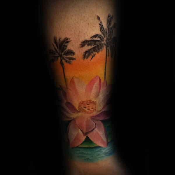 tatouage fleur de lotus 208