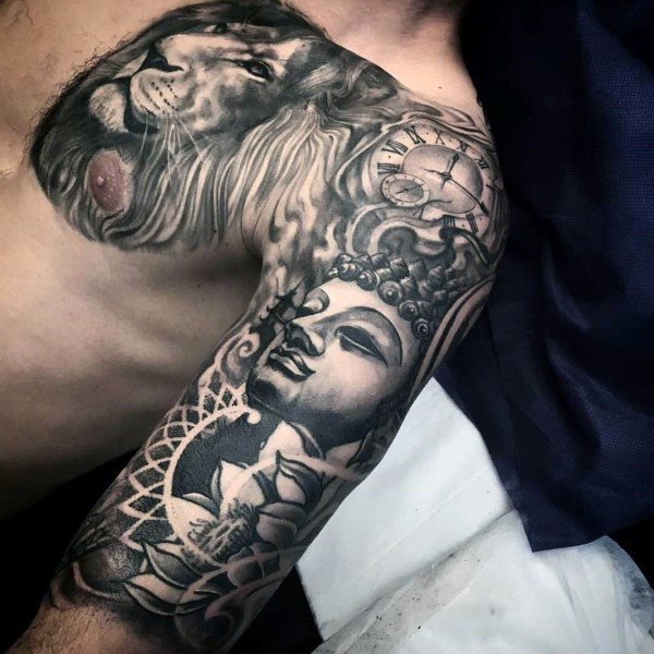 tatouage fleur de lotus 232