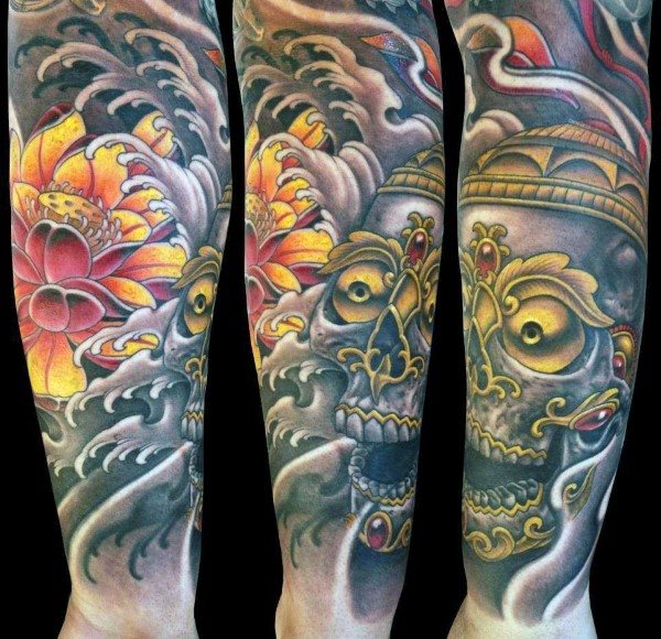 tatouage fleur de lotus 55
