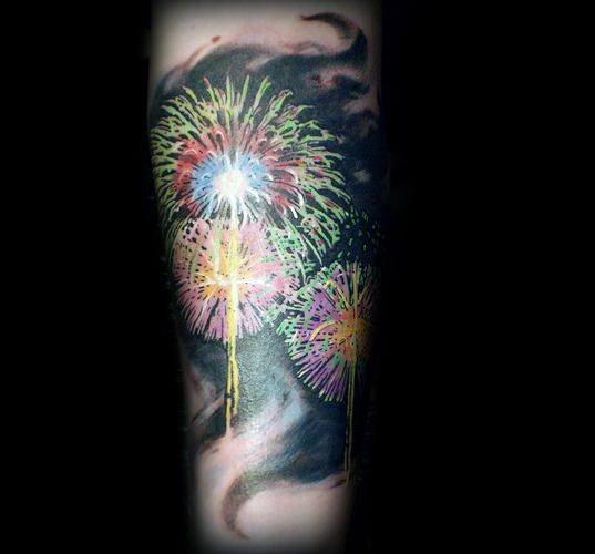 tatouage feux artificiels 49