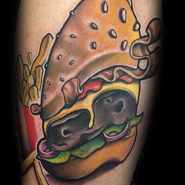 tatouage hamburger 01