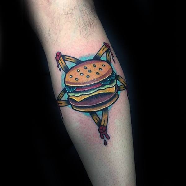 tatouage hamburger 17