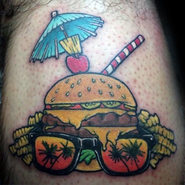 tatouage hamburger 27