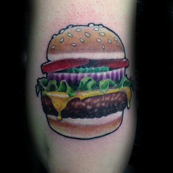 tatouage hamburger 33
