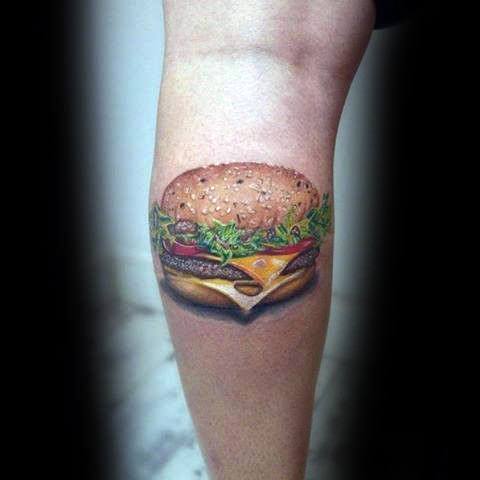 tatouage hamburger 45
