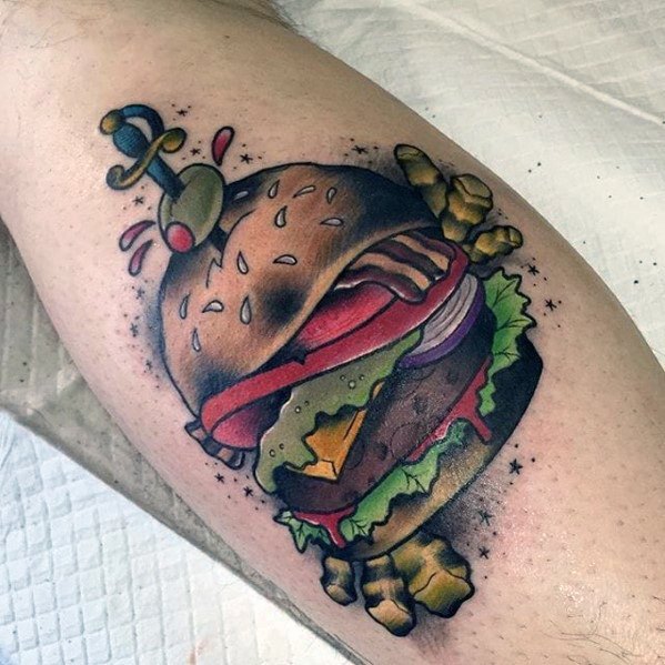 tatouage hamburger 51