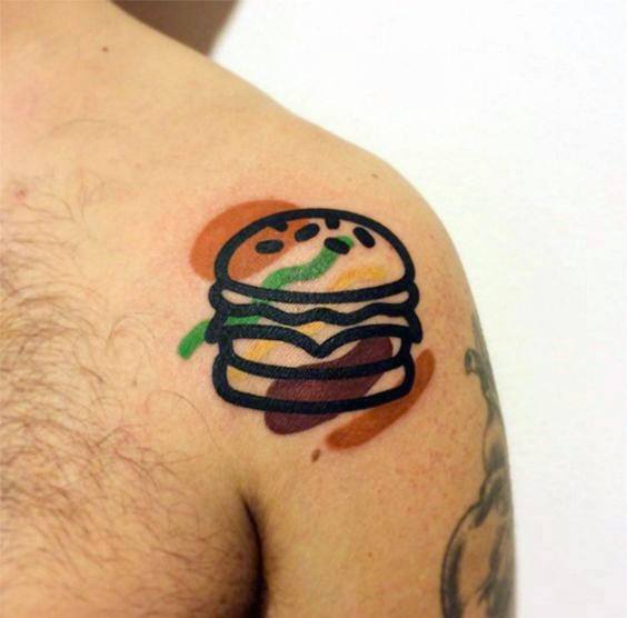tatouage hamburger 53