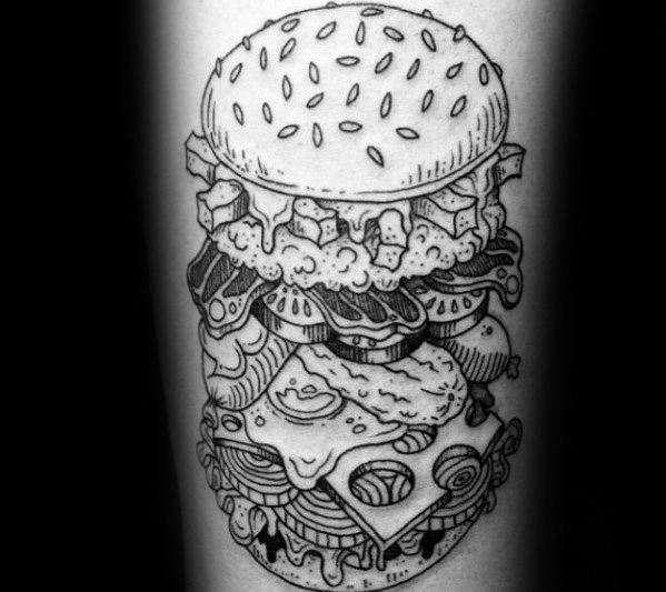 tatouage hamburger 61