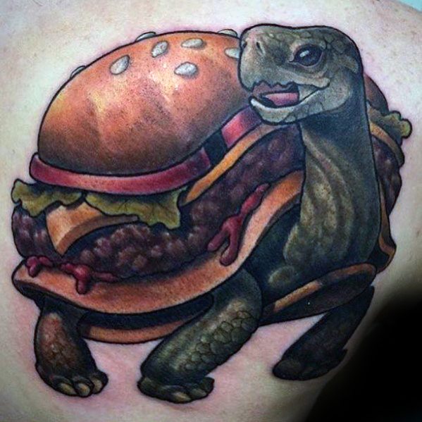 tatouage hamburger 69