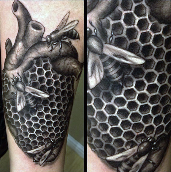 tatouage nid abeilles 133
