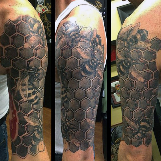tatouage nid abeilles 149
