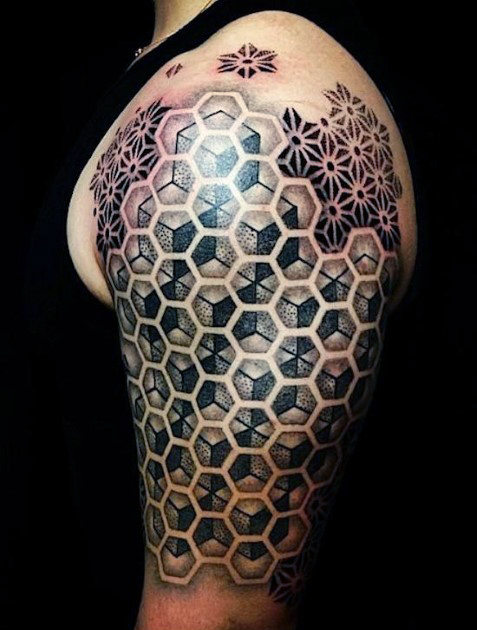 tatouage nid abeilles 73