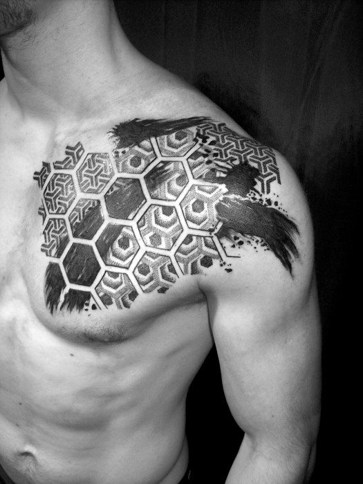 tatouage nid abeilles 83