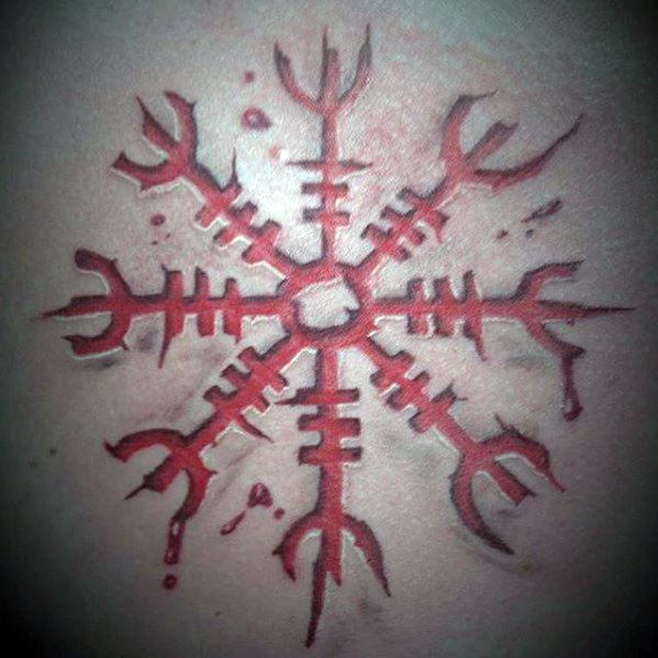 tatouage symbole viking aegishjalm 01