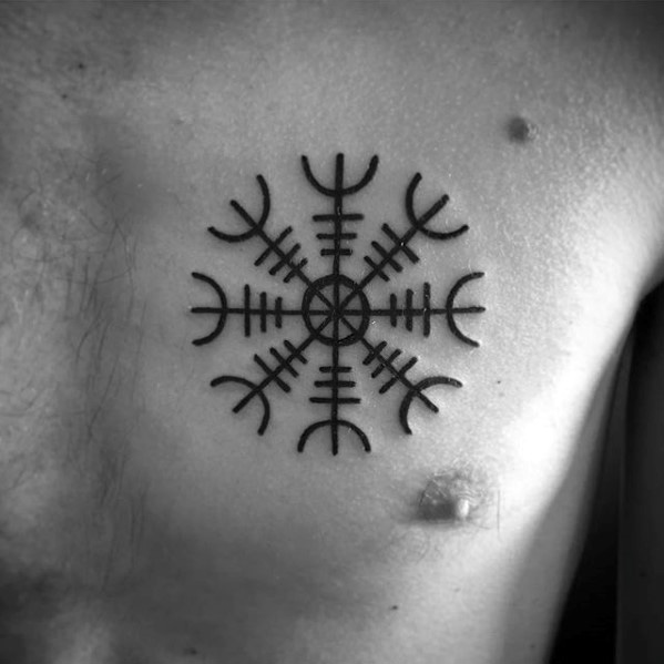 tatouage symbole viking aegishjalm 09