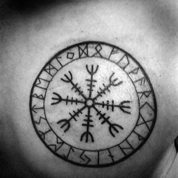 tatouage symbole viking aegishjalm 15