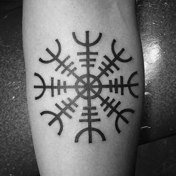 tatouage symbole viking aegishjalm 27