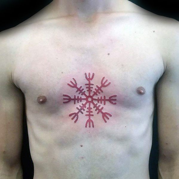 tatouage symbole viking aegishjalm 45