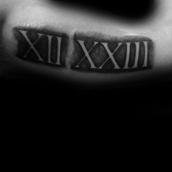 tatouage chiffres romains 134