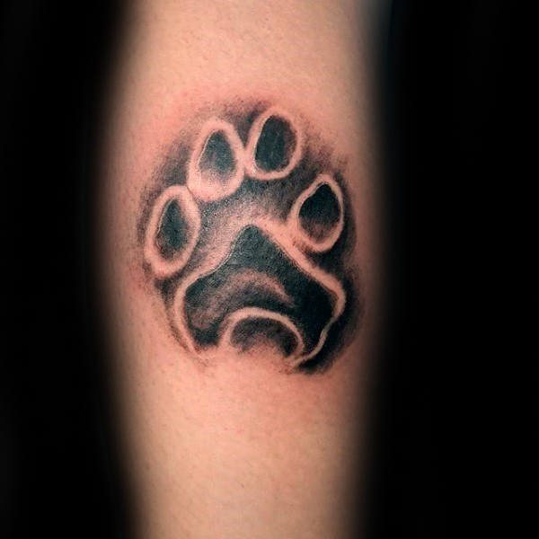 tatouage empreinte chien 108