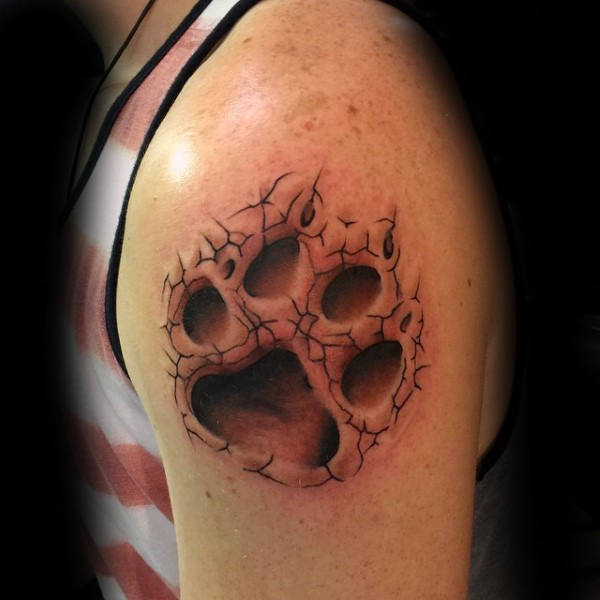 tatouage empreinte chien 118