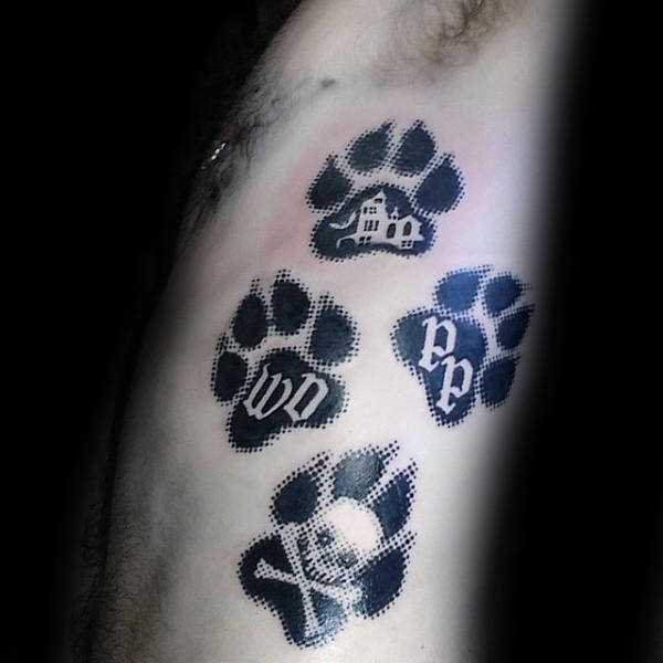 tatouage empreinte chien 44