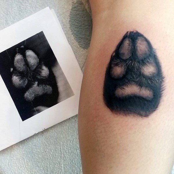 tatouage empreinte chien 60