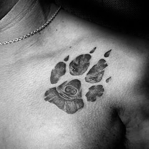 tatouage empreinte chien 66