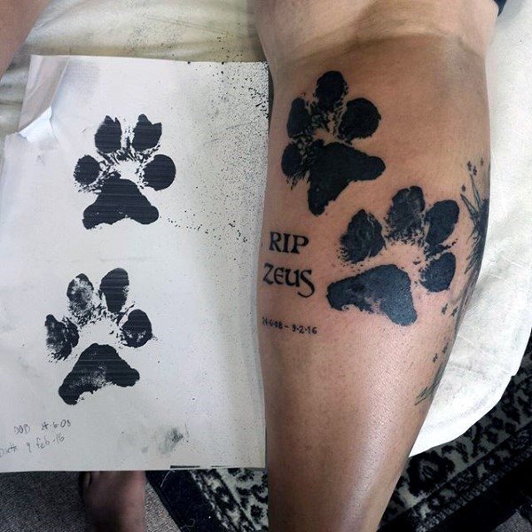 tatouage empreinte chien 76
