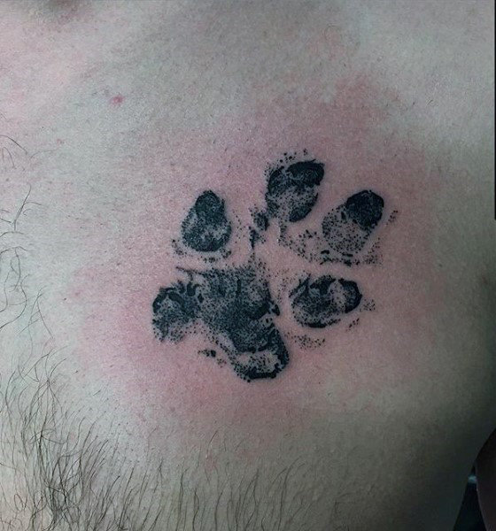 tatouage empreinte chien 90