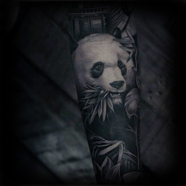 tatouage ours panda 08