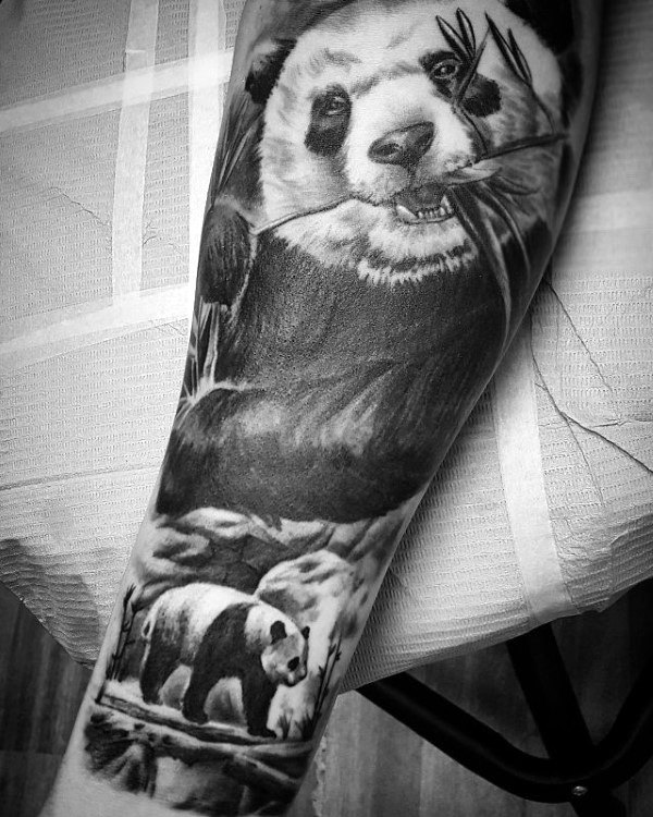 tatouage ours panda 120