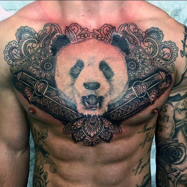 tatouage ours panda 140